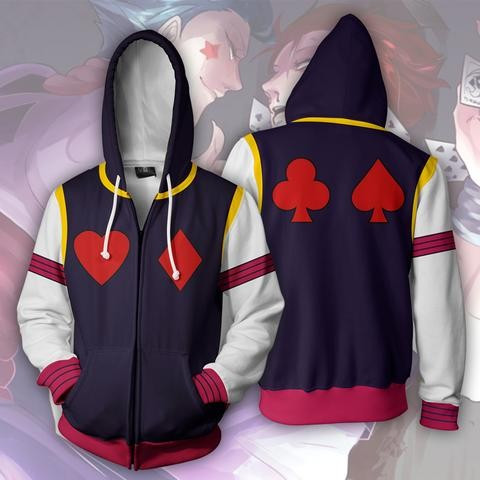 Jaket Hoodie Anime Hunter x Hunter Hisoka Semi Cosplay