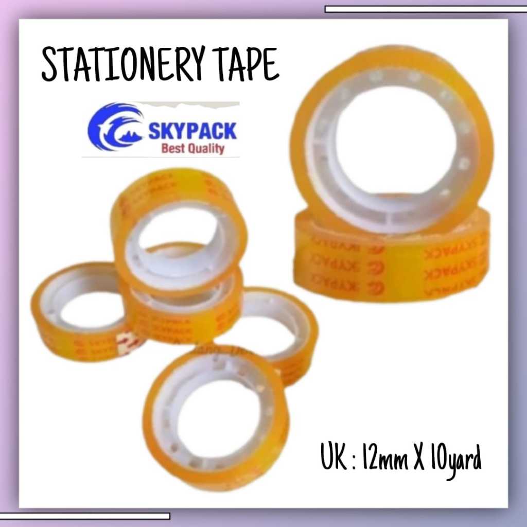 

{ SKYPACK } STATIONERY TAPE 1,2cm x 10y/ Selotip/Lakban/Isolasi