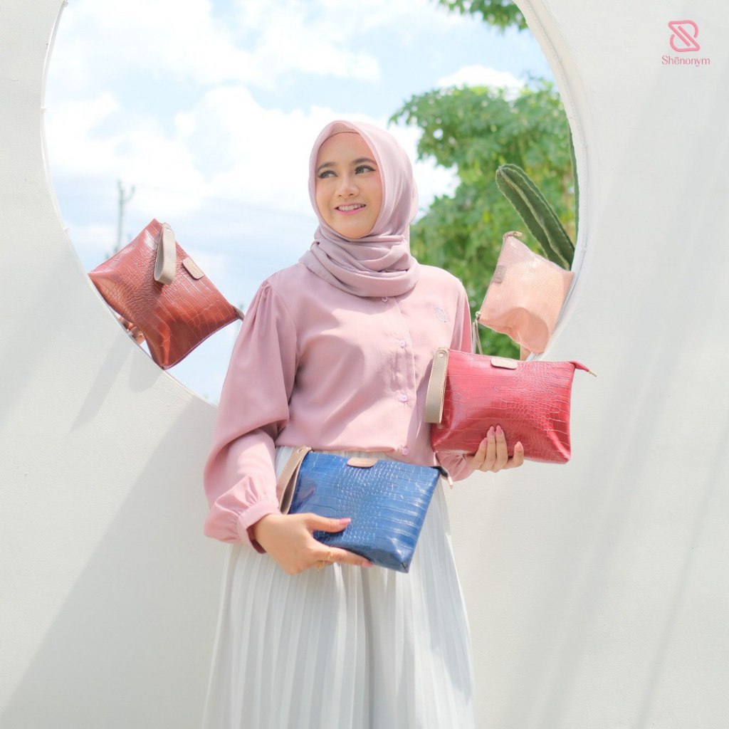 TAS SELEMPANG WANITA ROKA CLUTCH ORIGINAL SLINGBAG FREE TALI PANJANG LONG BAHAN KULIT SINTETIS IMITA