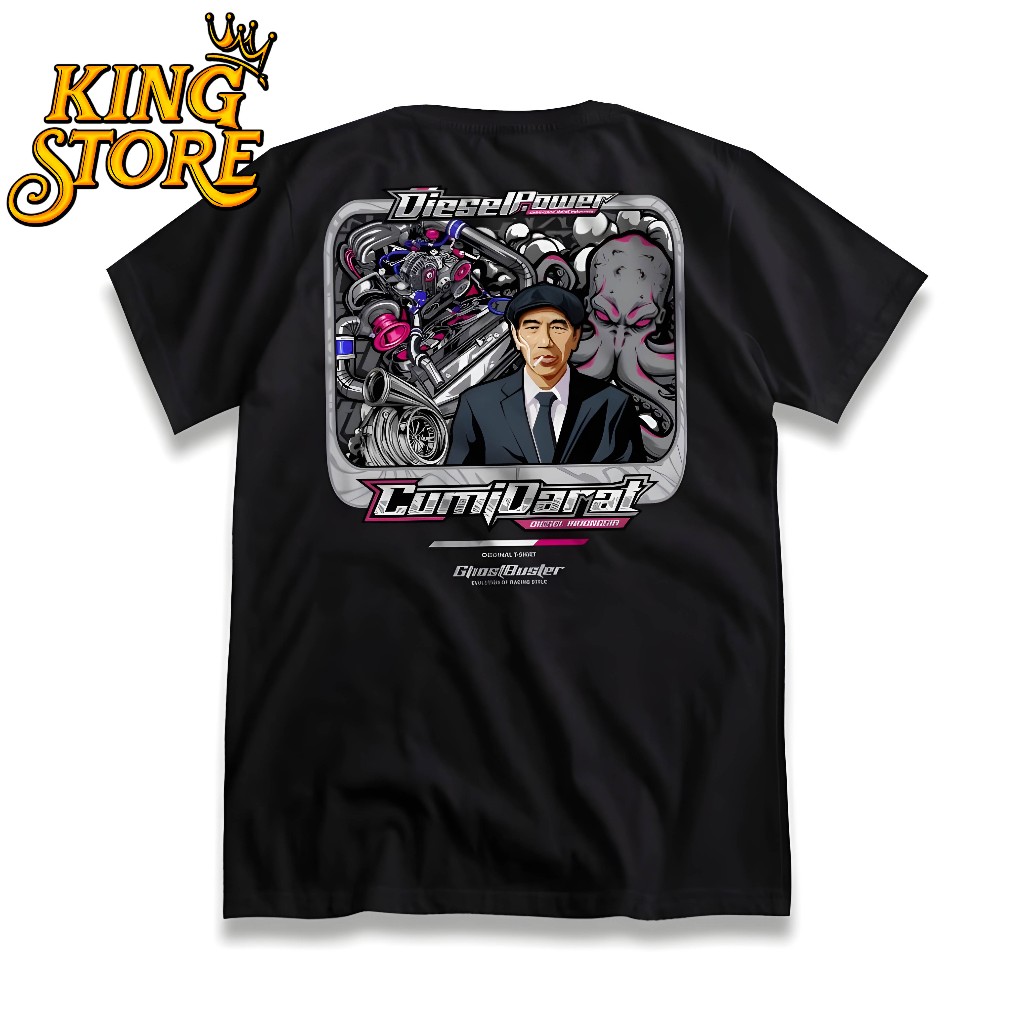 Kaos Diesel Power Turbo Machine Cumi Cumi Darat Diesel Gank Baju Racing Mekanik Disel War 2KD Innova
