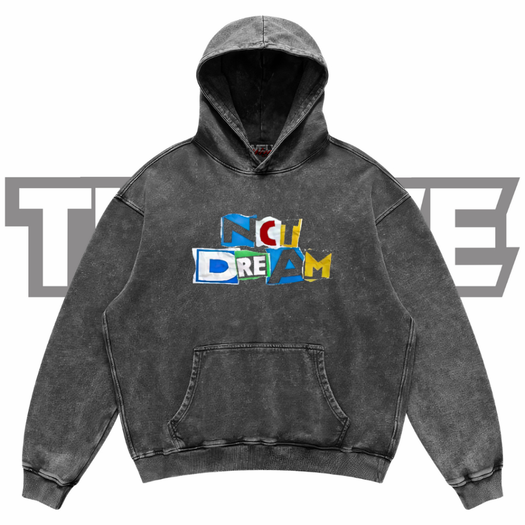 NCT DREAM Oversize Washed Hoodie | Jaket Hoodie | Hoodie NCT Dream | Hoodie Unisex | Hoodie Musik K-