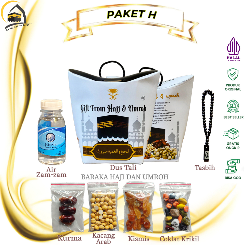 

Paket Oleh-Oleh Haji dan Umroh paket dus teng-teng / Hampers - PAKET H