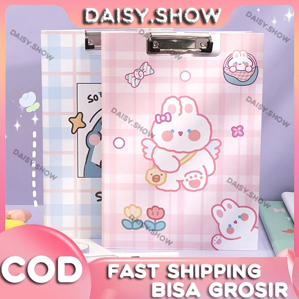 

Papan Tulis Ujian Clipboard With Cover Cute Anak Dewasa Karakter Cartoon Lucu Ukuran A4