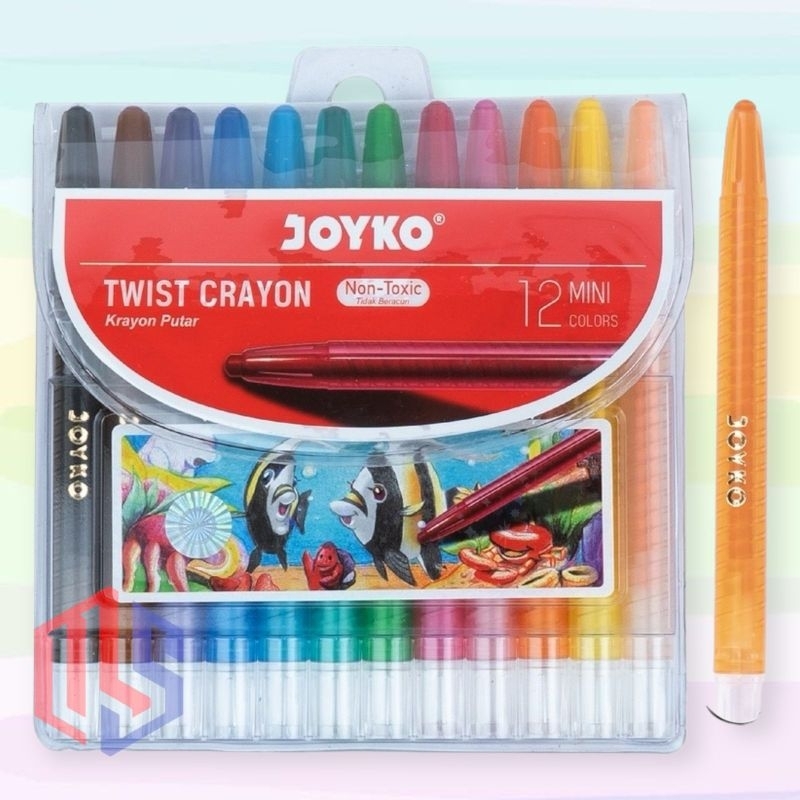 

Crayon Putar / Twist Crayon Joyko MINI 12 Warna TWCR-12