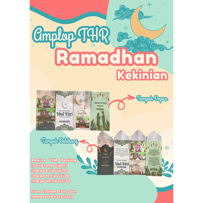 

Amplop Thr Custom foto dan ucapan