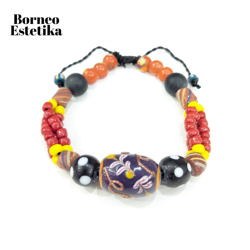 Gelang Manik Manik Kalimantan Gelang Etnik Oleh Oleh Kalimantan Model Batu Lukis