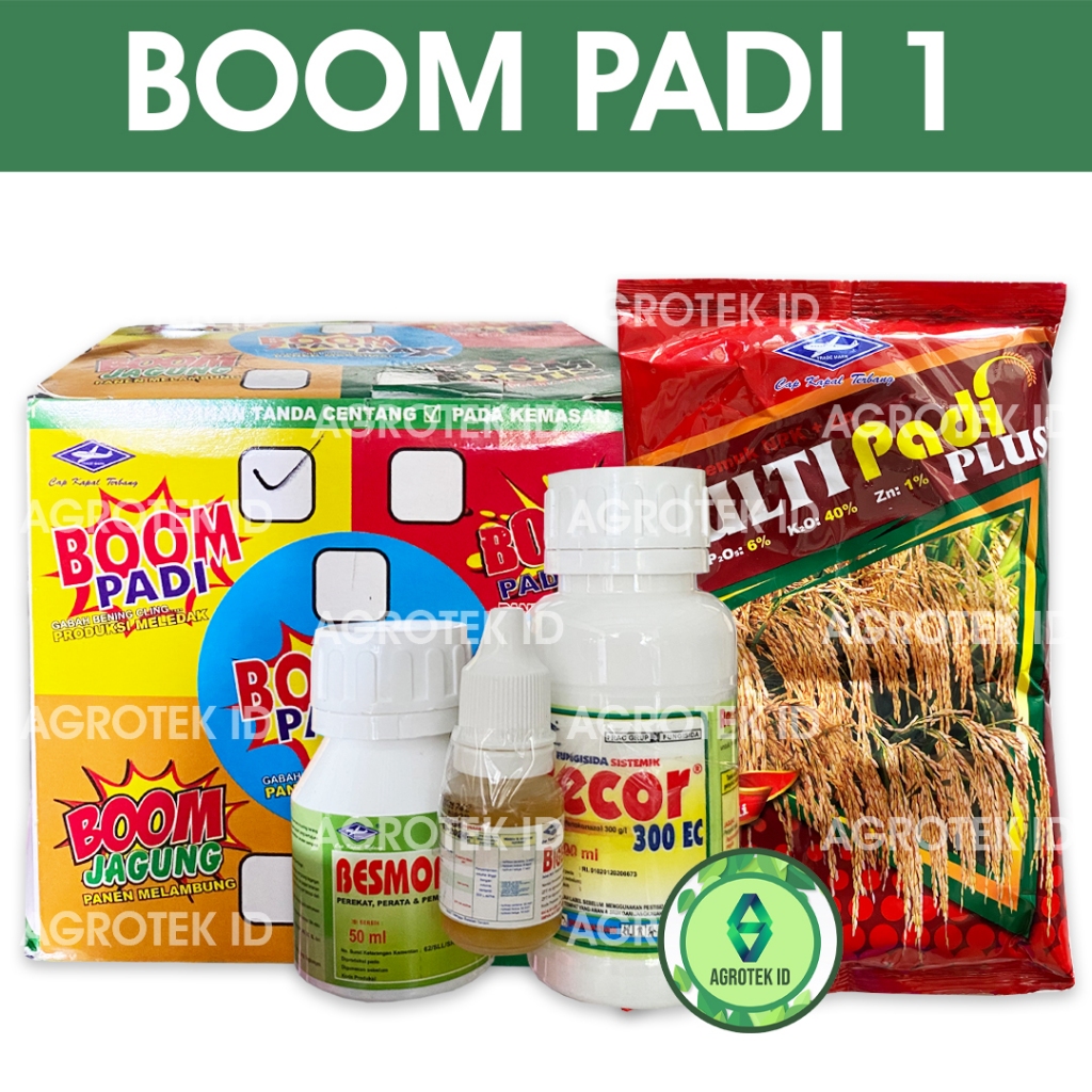 Paket BOOM PADI Pupuk Tanaman Padi Cap Kapal Terbang
