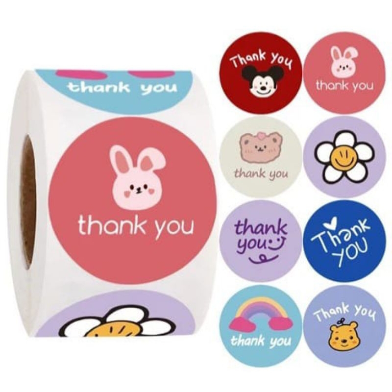

Self Adhesive / Sticker Thankyou 1 Roll 500Pcs / Sticker Thank You / Sticker Amplop / Stiker Terima Kasih 2.5Cm