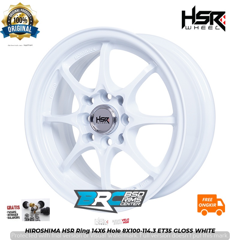 VELG RACING VARIASI MOBIL IGNIS KARIMUN AVANZA G SOLUNA STARLET WULING AERI HSR HIROSHIMA RING 14