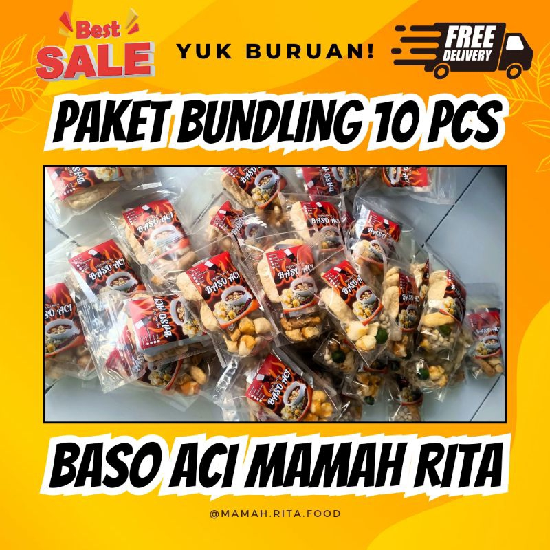 

Paket Bundling 10 Pcs Baso Aci Mamah Rita (Porsi Banyak)