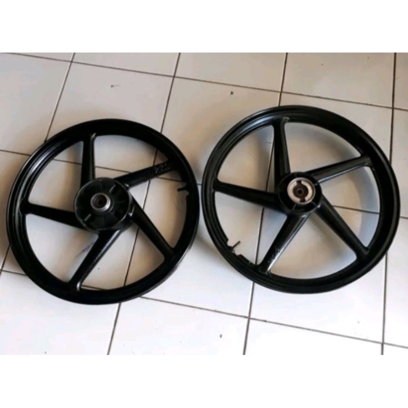 VELG VELK RESING DEPAN BELAKANG ENKEI/EXCEL SUZUKI SMASH SHOGUN SATRIA 2 TAK ORIGINAL COPOTAN COPOTA