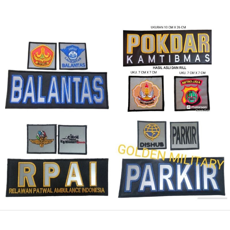 Logo Senkom,atribut rapi,atribut sencom,logo bordir avsec