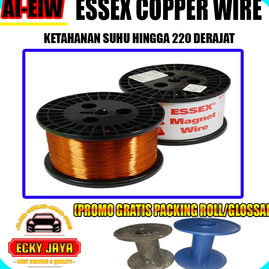 KAWAT TEMBAGA ESSEX FURUKAWA SETENGAH KILO  5 ONS UKURAN 3  12 AIEIW  22 DERAJAT GULUNG DINAMO TAMIY
