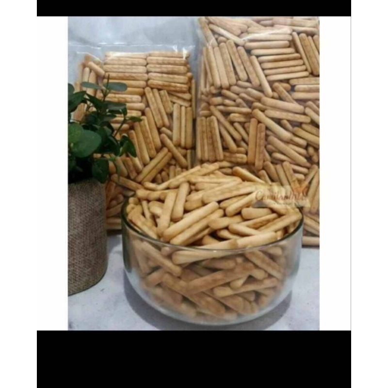 

BISKUIT STICK AROMA DURIAN / BISKUIT JADUL / BISKUIT JARI ISI 250 GRAM LOKAL CIREBON