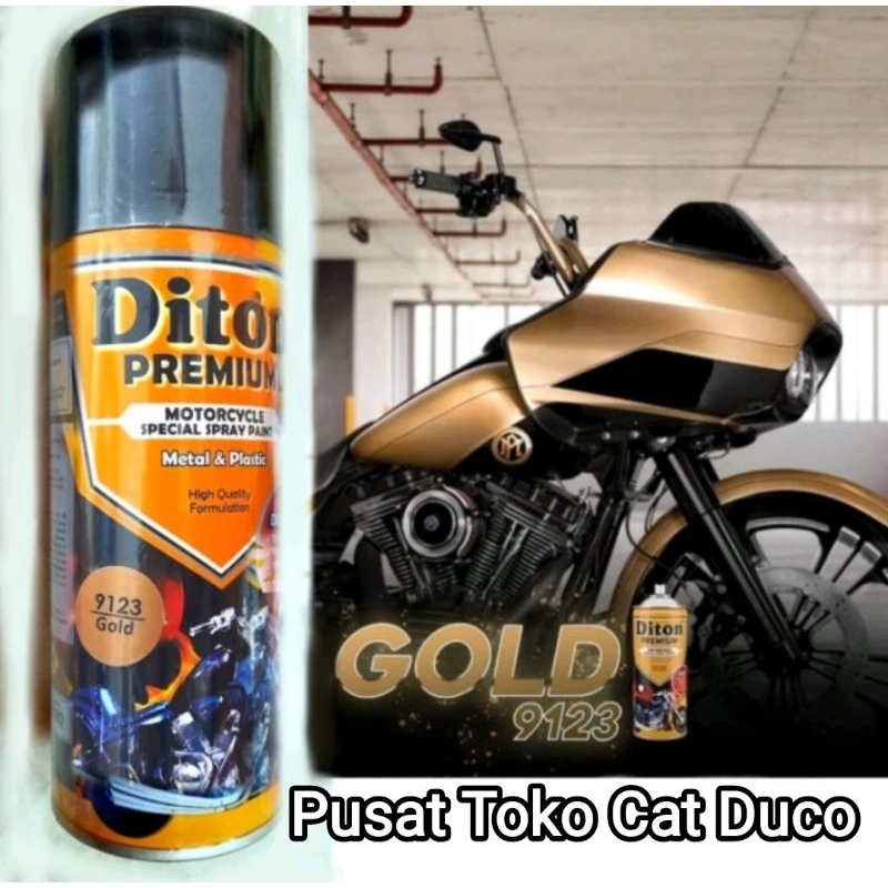 Cat Pylox Diton Premium Gold 9123 400cc pilox warna emas rcb