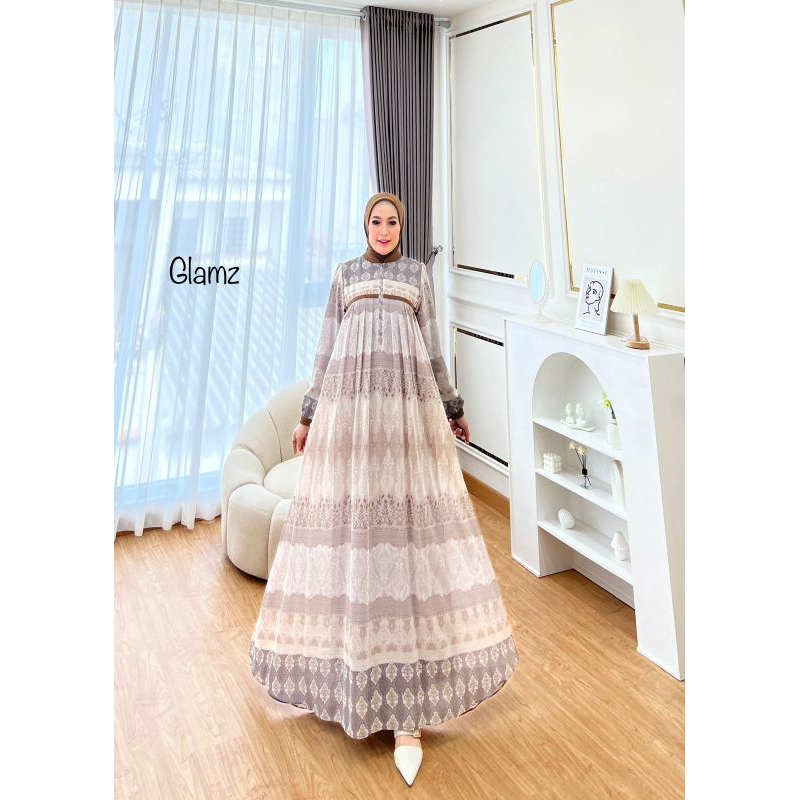 Zahira1808 Inaya 4 Dress set Hijab Segiempat Original Glamz