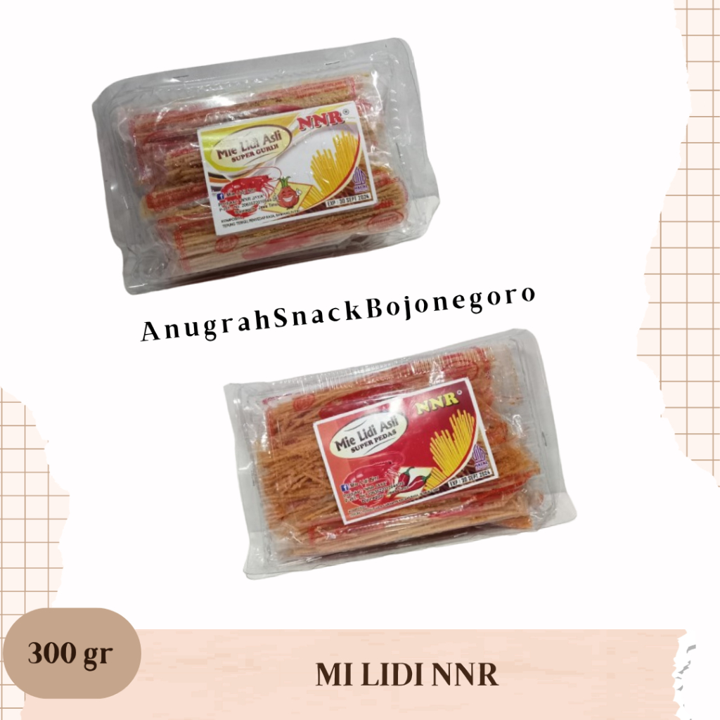 

Mi Lidi Asli NNR 300gr (Rasa Asin | Rasa Pedas)