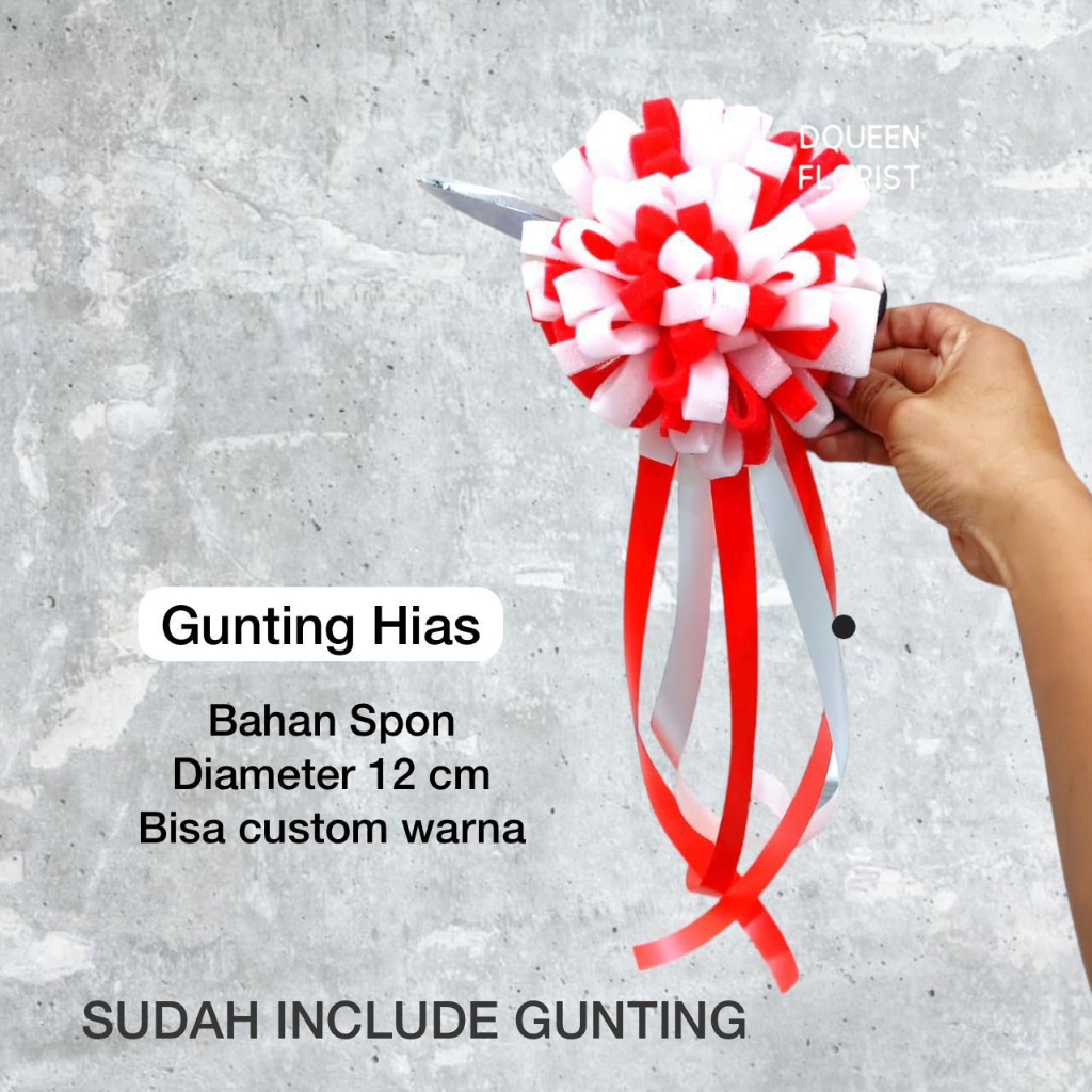 

mg Pita peresmian gunting pita opening pita satin Tille merah set gunting pita grand opening set