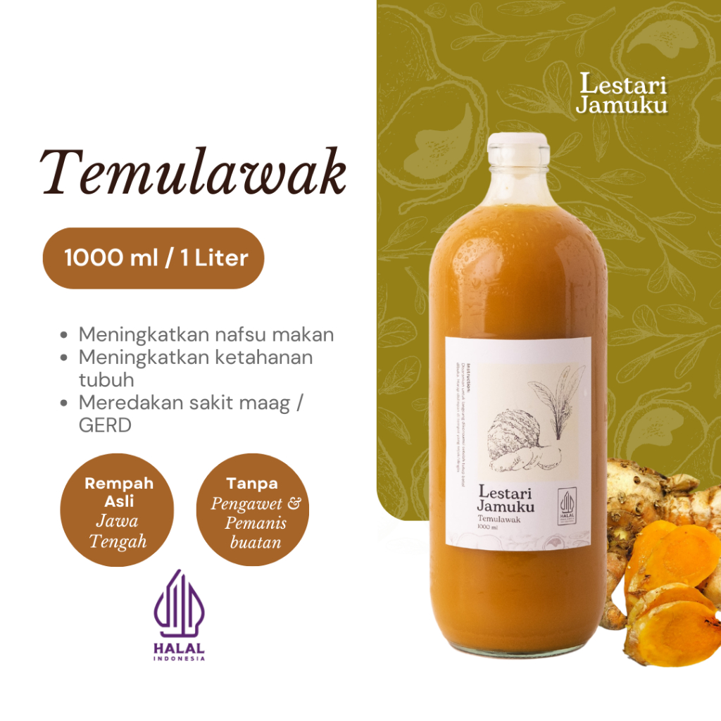 

Jamu Temulawak 1 Liter / 1000 ml Ready to Drink