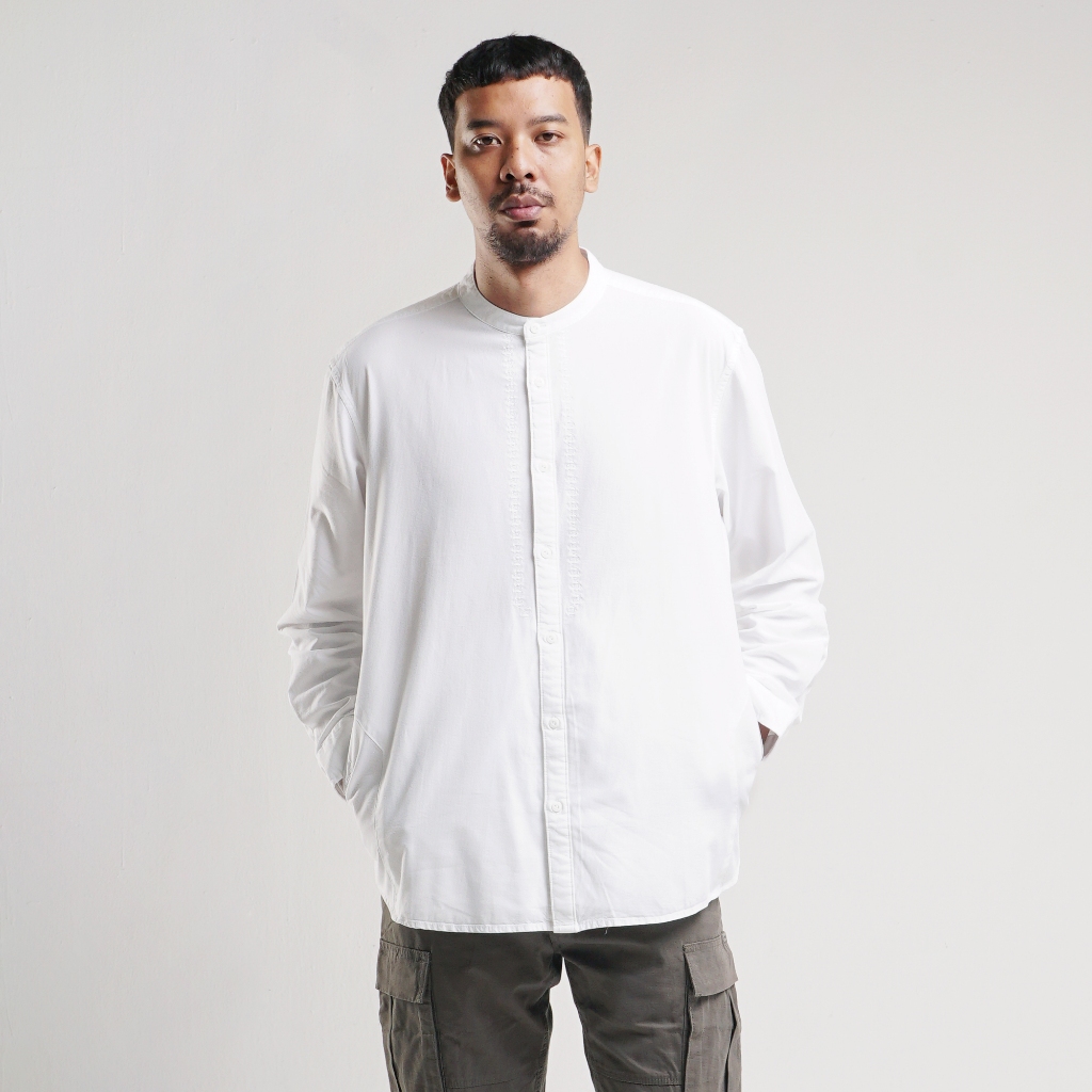 Baju Koko MGEE Original - Baju Koko Lengan Panjang Original MGEE Autus 059 White