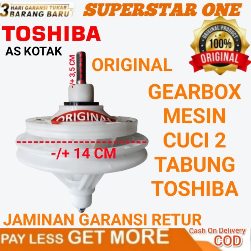 Gearbox/Girbox mesin cuci 2 tabung as persegi Toshiba