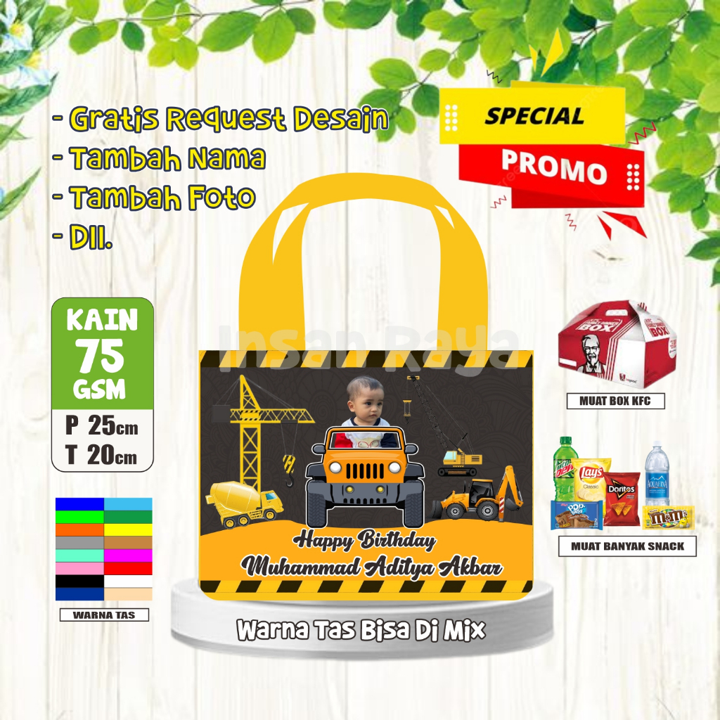 

TAS ULTAH CUSTOM MURAH / TAS ULTAH MURAH/ TAS PROMOSI MURAH/ TAS SOUVENIR/MODEL LANDSCAPE