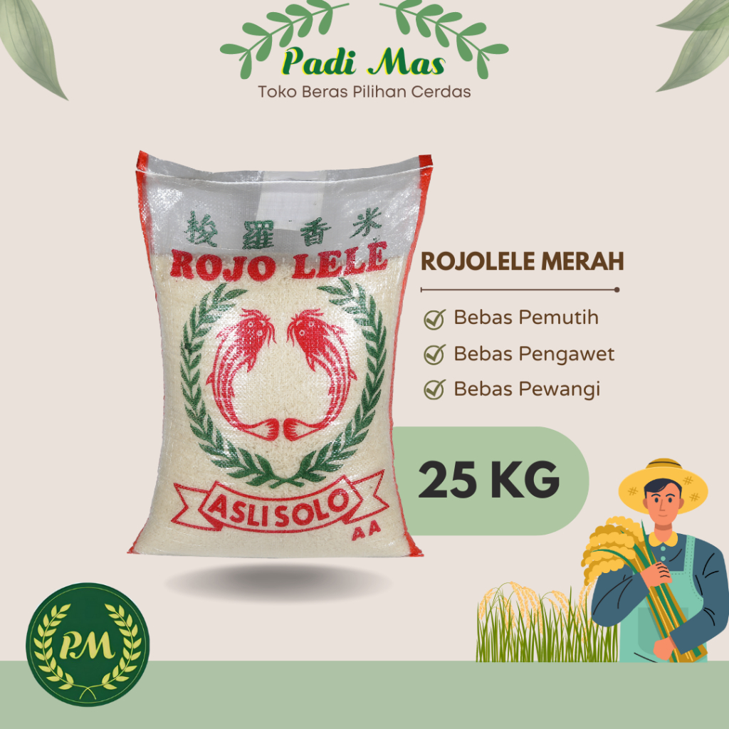 

Beras Rojo Lele 25kg | Beras Slyp Setra Ramos 25 kg | Pulen Sedang | Cargo