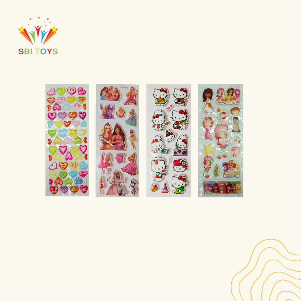 

[SBI TOYS] 20 pcs Mainan Koleksi Anak Sticker Timbul