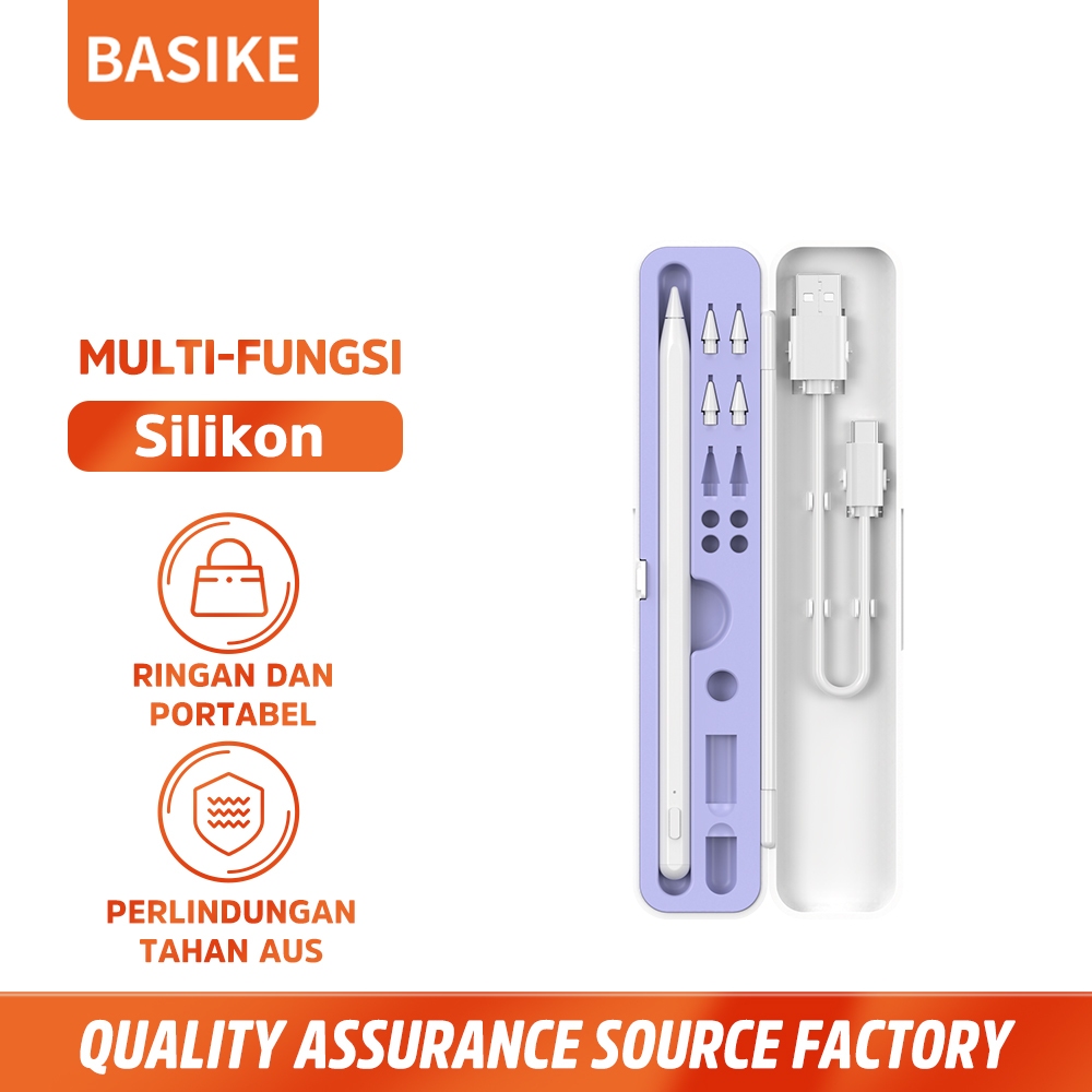 BASIKE Stylus Pen Storage Box Case Multi-fungsi Universal for apel iPad iPhone Xiaomi Samsung