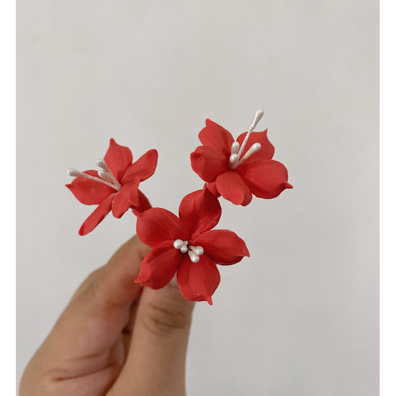 

Sugar Flower Bunga Gumpaste Cherry Blossom filler Red