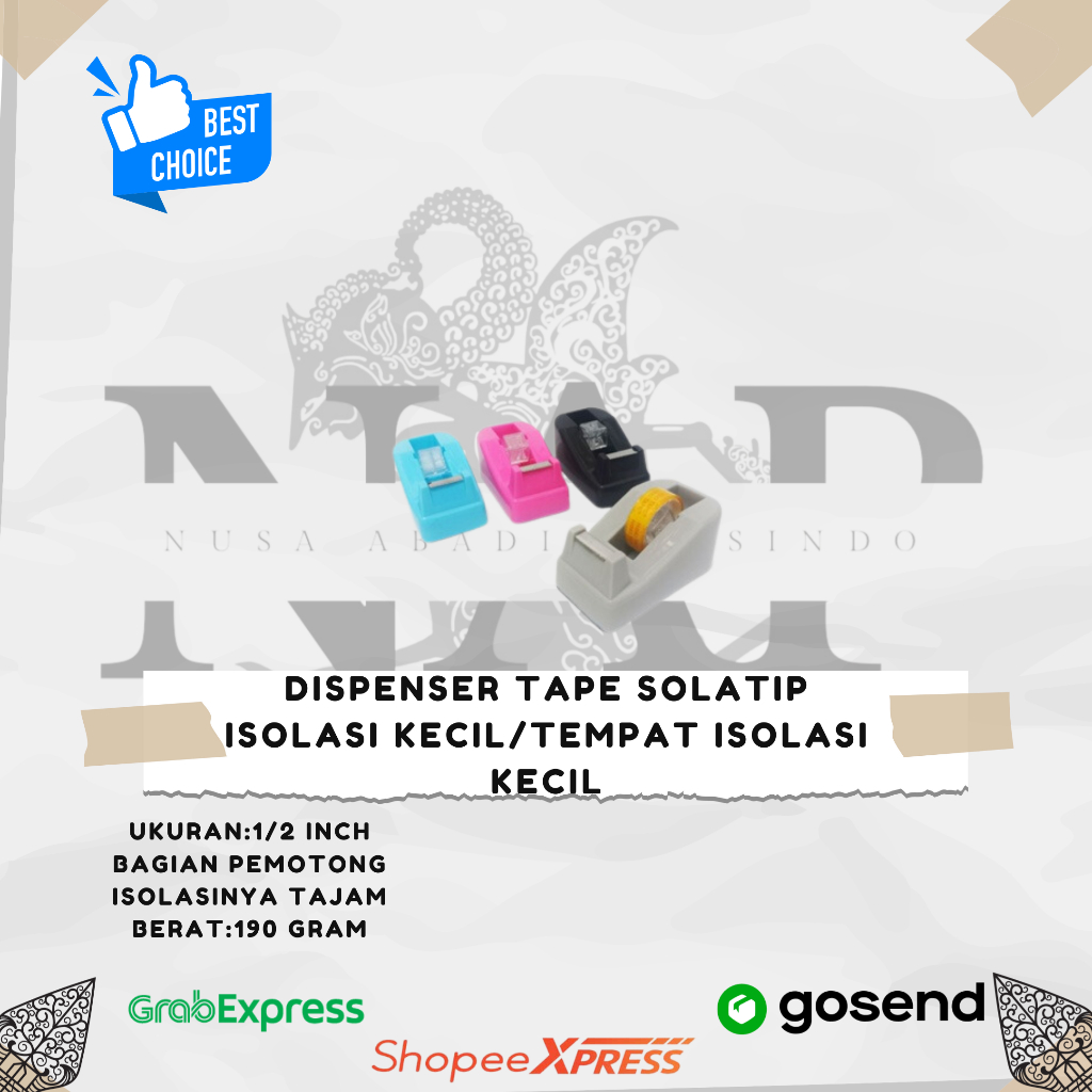 

Dispenser Tape Solatip Isolasi Kecil/Tempat Isolasi kecil