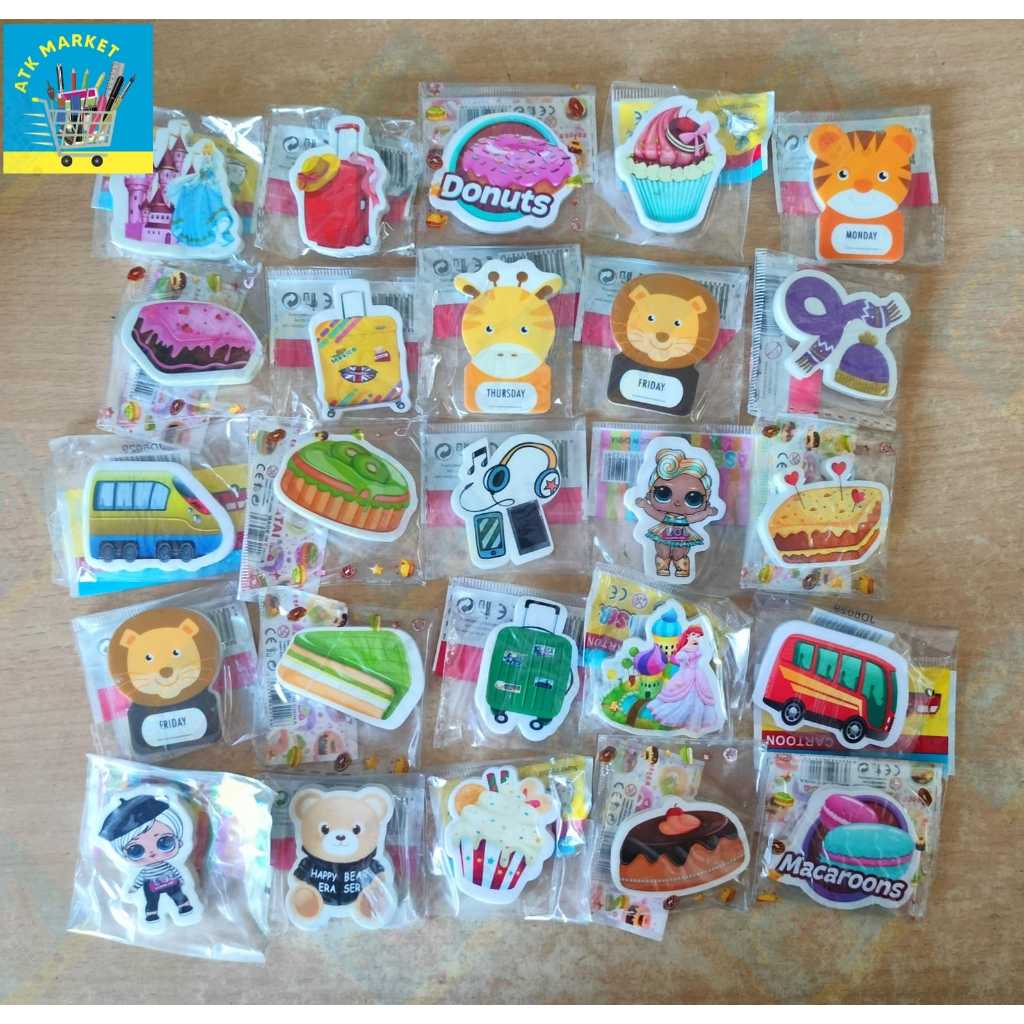 

Eraser Fancy / Penghapus kartun / Penghapus Lucu / Penghapus Gambar / Penghapus murah / Hapusan Pensil