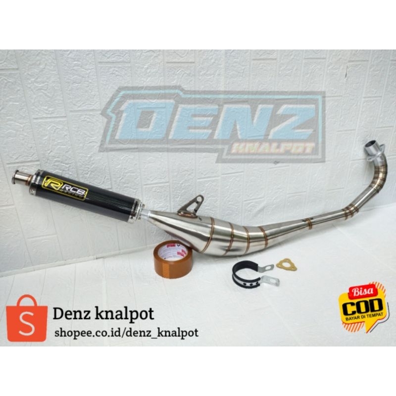 knalpot satria 2tak satria lumba rcb carbon