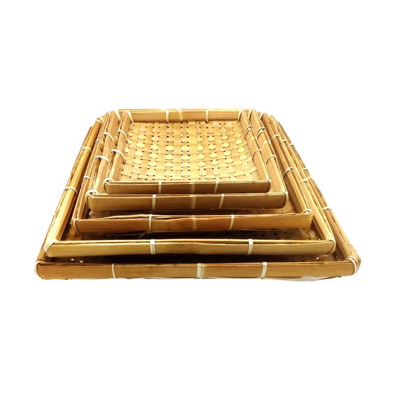 PIRING BAMBU KOTAK | PIRING LALAP BAMBU KOTAK | Anyaman Bambu Wadah Gorengan