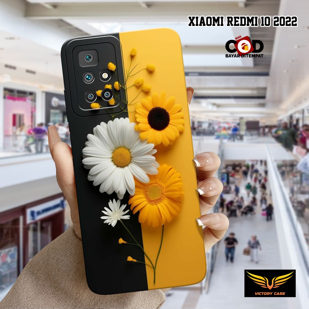 Case Hp XIAOMI REDMI 10 2022 Terbaru Motif BUNGA Bahan Softcase Silikon Lentur & Tebal