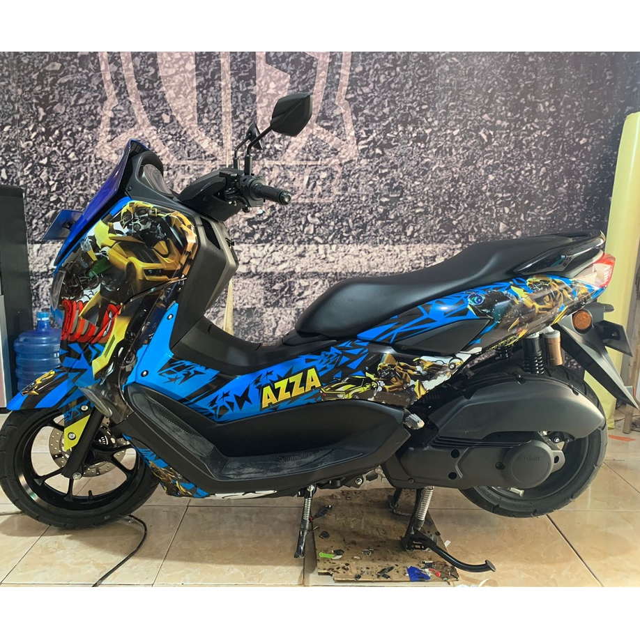 Striping Decal Stiker Motor YAMAHA NMAX NEW 2020 2021 Body Nmax ABS Kartun Motif BUMBLEBE TRASFORMER