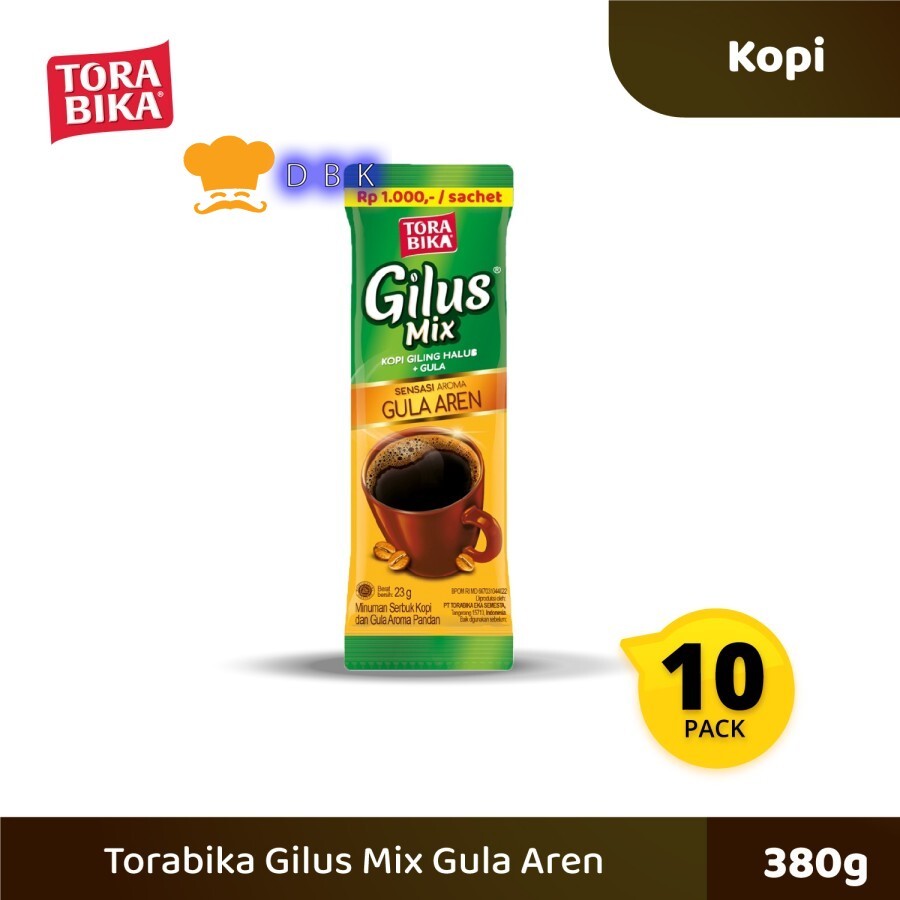 

Kopi Torabika Gilus Mix Gula Aren 10 Sachets @23 Gr