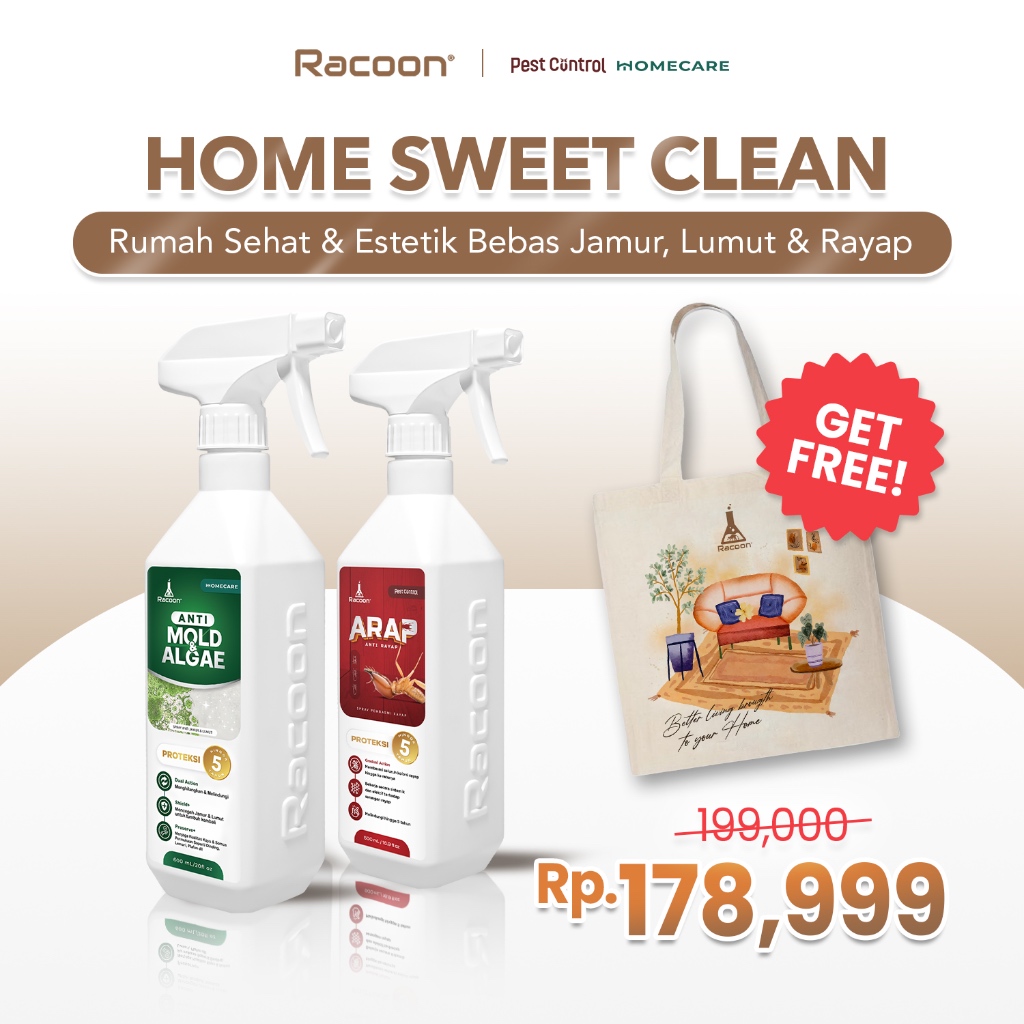 Racoon Home Care Bundle Anti Jamur & Anti Rayap GRATIS Room Spray