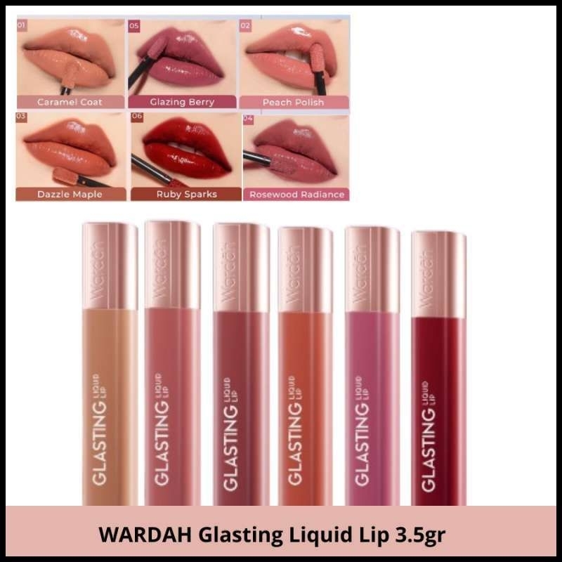 WARDAH GLASTING LIQUID LIP 3.5g Lipcream Lipstik Lip gloss