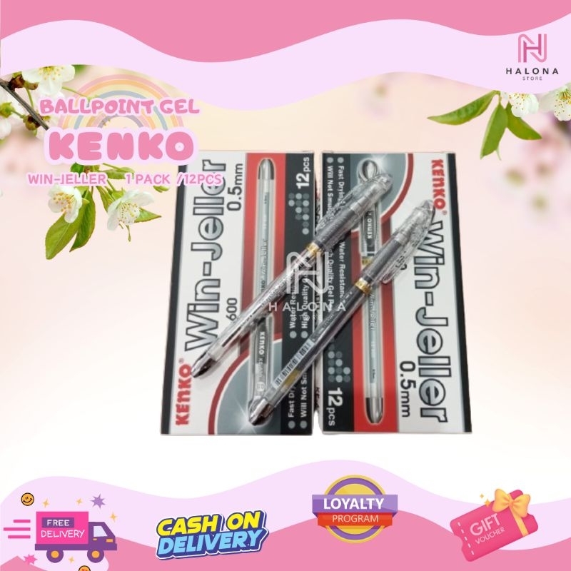 

[1 PACK/ 12PCS] Ballpoint Kenko Win-Jeller KE-600