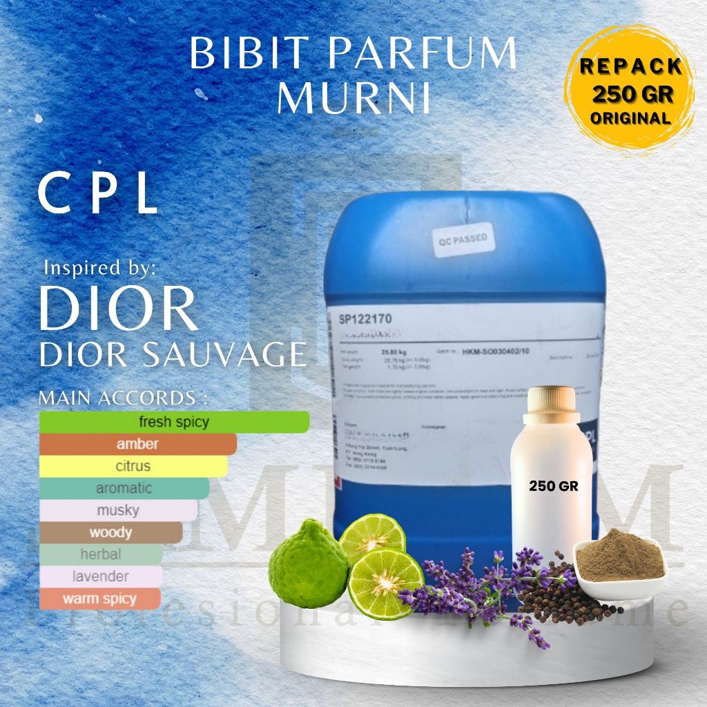 BIBIT PARFUM MURNI CPL inspired Dior Sauvage 250 GRAM REPACK