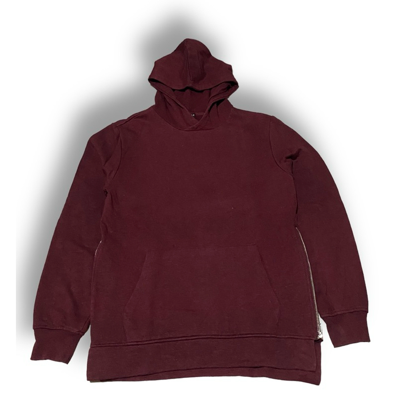 FOREVER 21 MEN Hoodie Basic Maroon Preloved