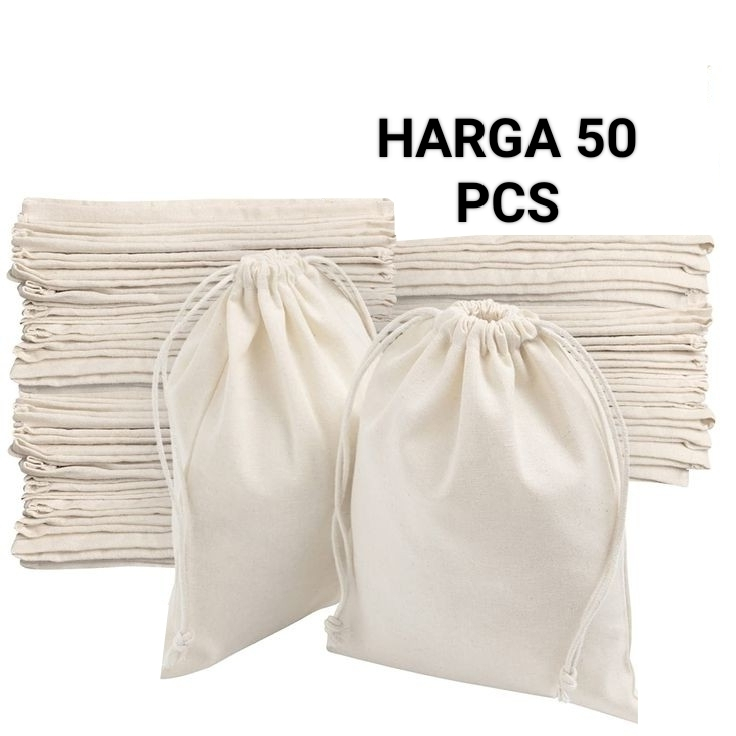 Tas Serut Polos Kain Blacu