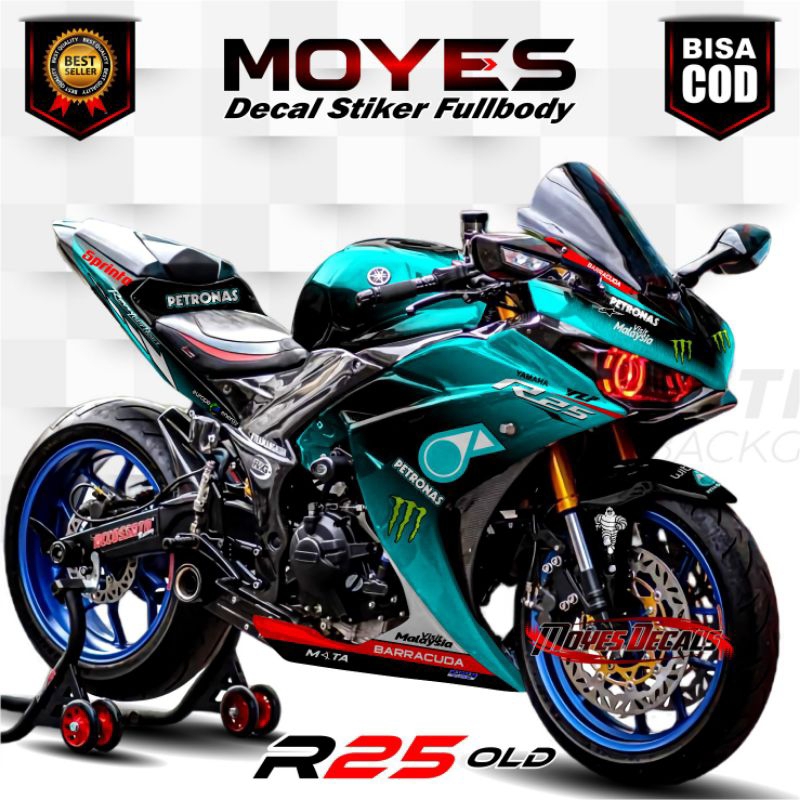 ⭐⭐⭐⭐⭐Decal Yamaha R25 Old Full Body Variasi Motif Petronas