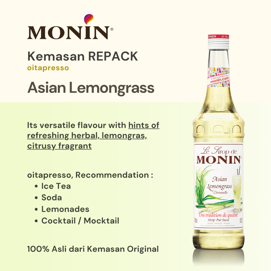 

REPACK - Monin Asian Lemongrass Syrup [100] g