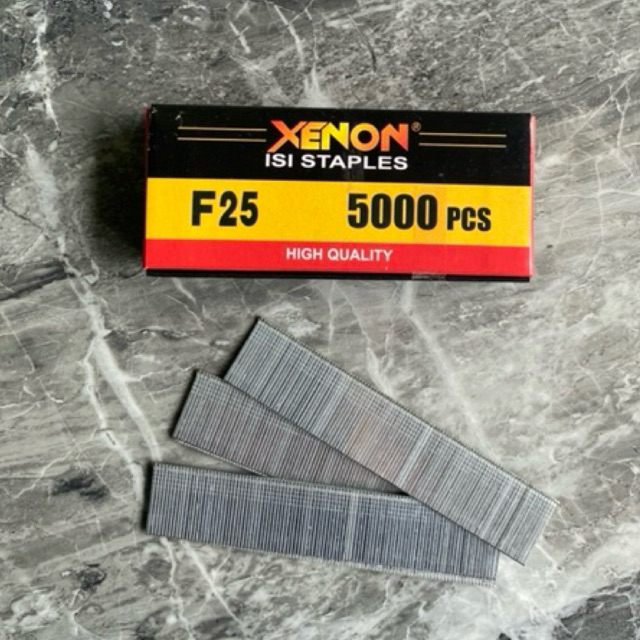 

Xenon Isi Staples Mesin Paku Tembak F25 - Refill Air Nailer Stapler