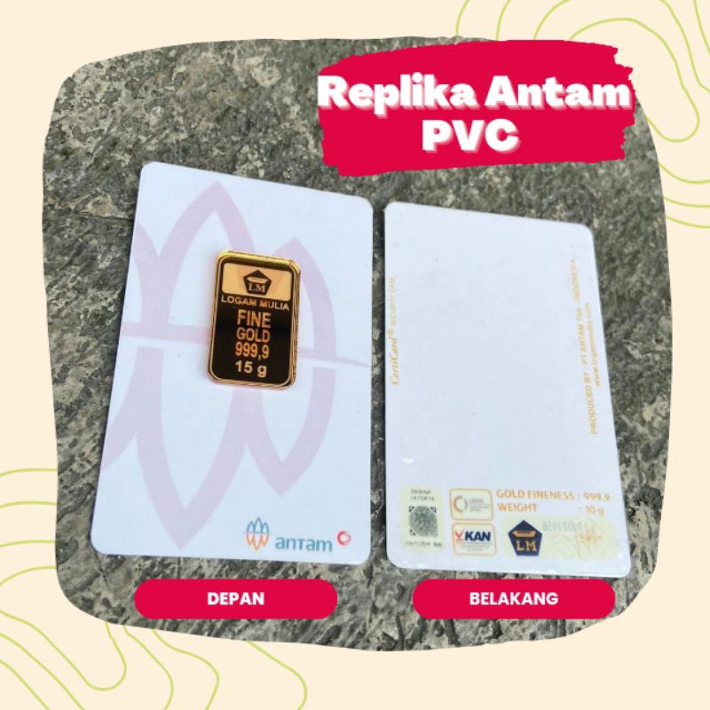 replika logam mulia  4 gram bolak balik replika logam mulia PVC