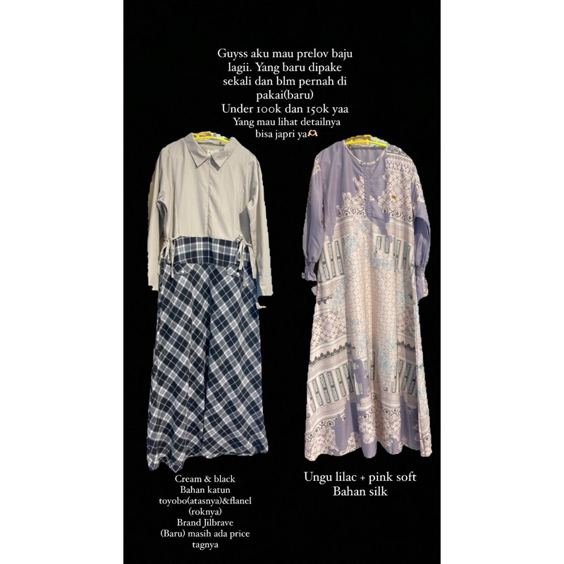 Gamis preloved ungu pink