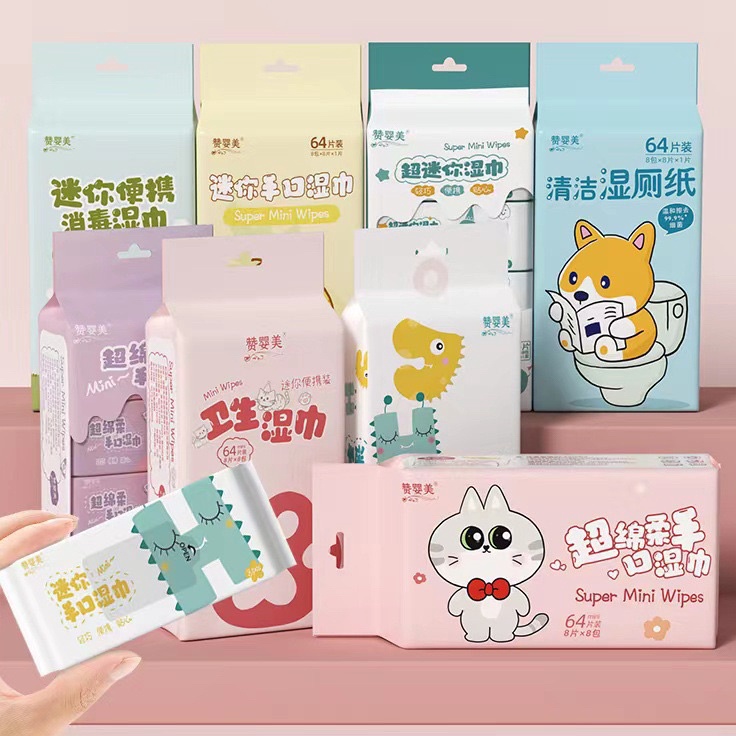 Tisiu Wet Wipes Mini  Tissue Basah Poble Mini