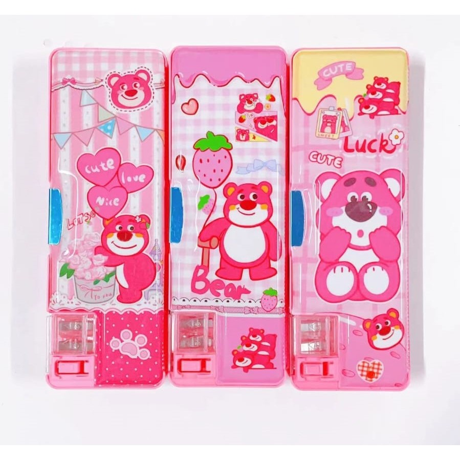 

TEMPAT PENSIL KOTAK PENCIL MAGNET LOTSO BEAR PINK PENSIL CASE